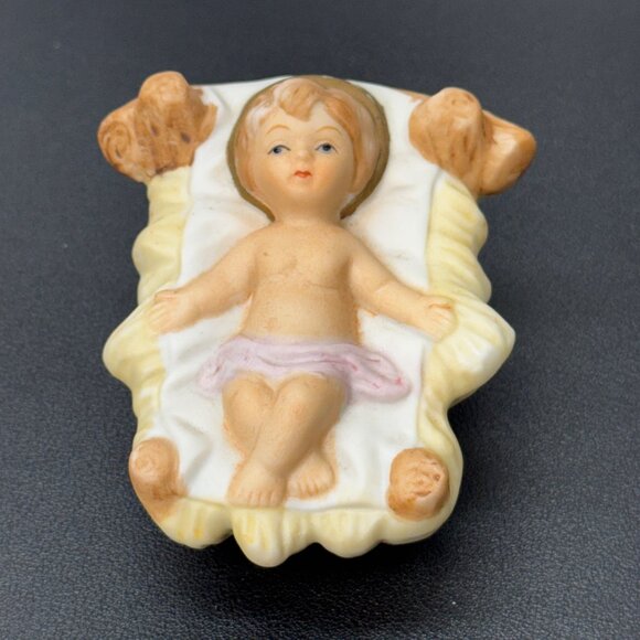 Homco Baby Jesus Replacement Figurine Piece Nativity #5216 Christmas - Picture 3 of 8